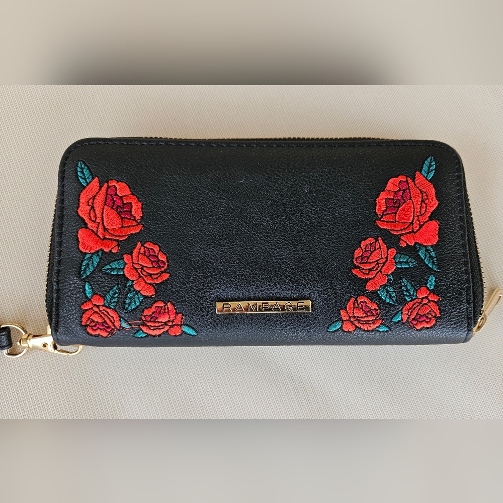 Rampage Black Floral Women's Wallet